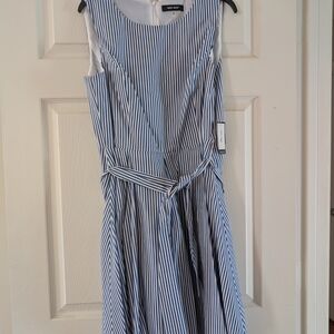 Nine West Blue Striped Women's Dress